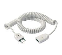 Vimar 0P32352.B Cavo Prolunga Estensibile a spirale 5 metri, 3G0.75, spina 2P+T 10 A 250 V~, Bianco, 5m