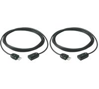 Vimar 0P32367 Cavo Prolunga lineare 5 metri, 3G0.75, presa con sistema SICURY 2P+T 10 A 250 V~, colore nero (Confezione da 2)