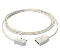 Vimar 0P32389.B Cavo Prolunga, 3G1 e Spina Piatta, 5 m, Bianco, 5m