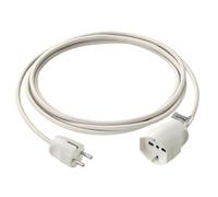 Vimar Prolunga universale 0P32400.B - 3 m 3G1 DE, presa SICURY e spina tedesca - Bianco