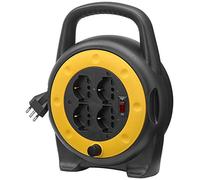 Vimar 0P32702 Avvolgicavo 10A (Piccola) 4 uscite universali, con Interruttore di Protezione, 5 Metri, Multicolore
