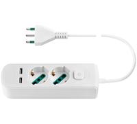 Vimar 0R00625 CC B Presa multipla con interruttore e cavo da 1,5 m 2 uscite