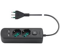 Vimar 0R00625 CC Presa multipla con interruttore e cavo da 1,5 m 2 universale