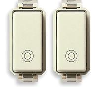 Vimar 0R08235 8000 Interruttore a pulsante 1P NO 10A 250 V, generico, dimensione 2,2x5.01x3,5 cm, bianco (Confezione da 2)