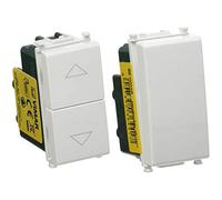 Vimar 0R14062 Plana Due Pulsanti Interbloccati Con Frecce Direzionali 1P No + 1P No 10 A 250 V~ Bianco & 0R14004 Plana Deviatore Elettrico Illuminabile 1P 10Ax Bianco