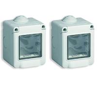 Vimar 0R14902 Contenitore da parete Serie protetta e stagna IP55, 2 moduli Eikon, Arké e Plana (Confezione da 2)