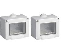 Vimar 0R14903 Contenitore da parete Serie protetta e stagna IP55, 3 moduli Eikon, Arké e Plana (Confezione da 2)