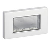 Vimar 0R14944.01 Calotta da parete IP55, 4 moduli Eikon, Arké e Plana, con viti, per scatole da incasso 4 moduli, bianco