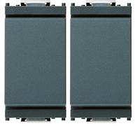 Vimar 0R16000 Interruttore 1P 10Ax, 250 V, Grigio (Confezione da 2)