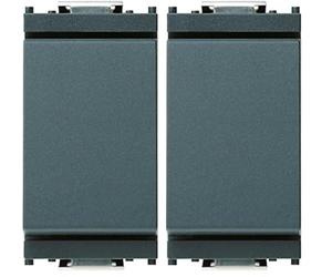 Vimar 0R16000 Interruttore 1P 10Ax, 250 V, Grigio (Confezione da 2)
