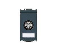 Vimar 0R16306.01 Idea Presa coassiale TV-RD-SAT, diretta, con connettore maschio. Permette il passaggio di corrente continua e segnali di controllo (24 V 500 mA max)