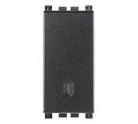 VIMAR 0R19000 Interruttore 1P serie Arké, 10 AX 250 V illuminabile, tasto sostituibile, max 100 W per lampade con alimentatore integrato (IEC 60669-1:2017), grigio