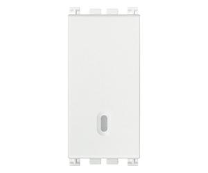 Vimar 0R19005.B Arké Deviatore 1P 16 AX 250 V~ illuminabile, tasto sostituibile, dimensione 2.23 x 4.9 x 2.5 cm, colore bianco