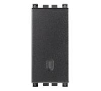 Vimar 0R19008 Arké pulsante illuminabile, 1 modulo, 1P NO 10A, grigio