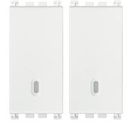 VIMAR 0R19008.B ARKÉ Pulsante 1P NO 10 A 250 V~ illuminabile, tasto sostituibile, dimensioni 2.23 x 4.9 x 3.69, colore bianco (Confezione da 2)