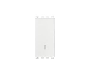 Vimar 0R19008.B Arké pulsante illuminabile, 1 modulo, 1P NO 10A, bianco