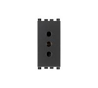 Vimar 0R19201 Presa con sistema SICURY 2P+T 10 A 250 V~ standard italiano tipo P11, color grigio opaco