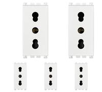 Vimar 0R19203.B Presa 2P+T 16A P17/11, Bianco (Confezione da 5)