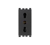 Vimar 0R19203 Presa 2P+T 16A P17/11, Nero