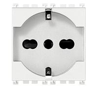 Vimar 0R19210.B Arké Presa Universale con Protezione Sicury,2P+T 16 A 250 V, 2 Moduli, Bianco