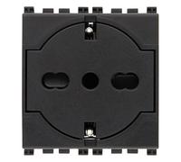 Vimar 0R19211 Arké Presa SICURY 2P+T 16 A 250 V~ universale standard italiano P40 a filo, grigio - 2 moduli