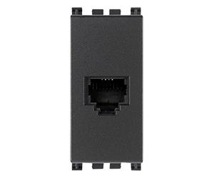 Vimar 0R19320 Arké Presa RJ11, da incasso, 6/4, 1 modulo, grigio