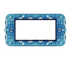 Vimar 0R19614 ARKÉ Supporto con viti, per scatole 4 moduli, dimensioni 14.05 x 7.3 x 2.1 cm, azzurro