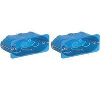 VIMAR 0RV71703 Scatola da incasso 3 moduli (GW 850 °C) per pareti leggere, dimensioni 7.25 x 11 x 0.5 cm, colore azzurro (Confezione da 2)