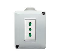 Vimar 0T14801.BP Plana Contenitore IP40 + Bpresa SICURY 2P+T 16 A 250 V~ standar