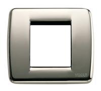 Vimar 17093.31 Placca Rondo 1-2 Moduli Metallo Cromo Nero