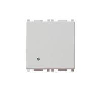 Vimar 14005.2.SL Plana Deviatore, 2M, 1 polo 16AX, illuminabile, silver