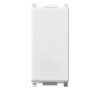 Vimar 14005.AB Plana Deviatore 1P 16 AX 250 V~, illuminabile, tasto sostituibile, materiale antibatterico, bianco