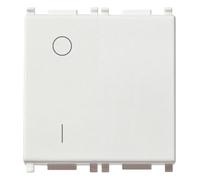Vimar 14015.2 Plana Interruttore 2 moduli 2 poli 16AX, illuminabile, bianco