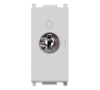 VIMAR 14083.CU.SL PLANA Interruttore per montaggio indipendente 2P 16(3) A 250 V~, a chiave unificata 000, Silver.