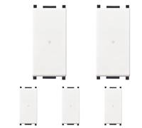 Vimar 14104 Plana Deviatore 1P 10 AX 250 V~ assiale illuminabile, tasto sostituibile, bianco. Max 100 W per lampade con alimentatore integrato (IEC 60669-1:2017) (Confezione da 5)