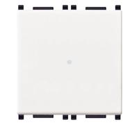 VIMAR 14113.2 Plana Invertitore 2M, 1 polo 10AX assiale illuminabile bianco