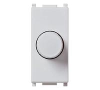 Vimar 14153.SL Plana Silver Regolatore 230V 100-500W pushpush Silver, dimmer per lampade ad incandescenza con potenziometro rotativo, illuminabile al buio