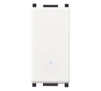 VIMAR 14197 Plana Pulsante relé magnetico silenzioso Quid, 1 modulo, bianco
