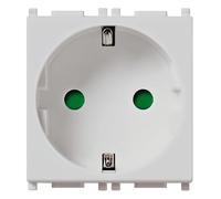 Vimar 14208.SL Plana Presa SICURY 2P+T 16A, standard tedesco, 2M, silver