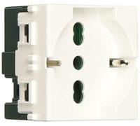 VIMAR 14210 PLANA Presa SICURY 2P+T 16 A 250 V ~ universale standard italiano P40, bianco - 2 moduli