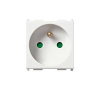 Vimar 14212 Plana presa SICURY 2P+T 16A, standard francese, 2M, bianco
