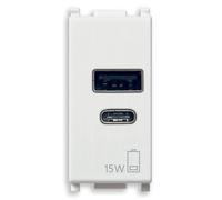 Vimar 14292.AC.15 PLANA Alimentatore USB 15 W 3 A 5 V per dispositivi elettronic