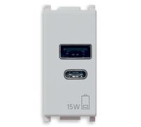 Vimar 14292.AC.15.SL Plana Alimentatore USB 15 W 3 A 5 V per dispositivi elettro