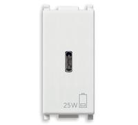 Vimar 14292.C.25 Plana Alimentatore USB da 25 W per dispositivi elettronici, usc