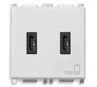 VIMAR - 14295.CC Alimentatore USB C+C 15W 3A 5V 2M bianco