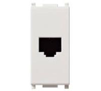 VIMAR 14320 PLANA Presa RJ11, 6 posizioni 4 contatti (6/4), morsetti a vite, 2.23 x 4.96 x 4.31 cm, colore bianco