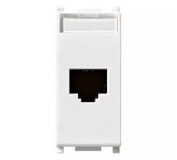 Vimar 14339.11 Plana presa RJ45 da incasso Netsafe Cat5e UTP, 1M, bianco