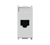 Vimar 14339.5.SL Plana Presa RJ45 da incasso Netsafe Cat5e FTP 110, silver