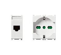 Vimar 14339.6 Plana Presa Rj45 Netsafe Cat 6, Non Schermata, Cablaggio Universal