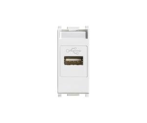 Vimar 14345 Connettore presa USB, bianco, 2.23 x 4.9 x 3.09 cm